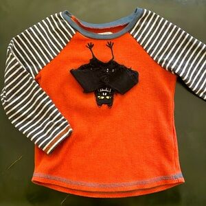 12-18mo Mudpie Halloween shirt with bag (wings open) long sleeve shirt girls